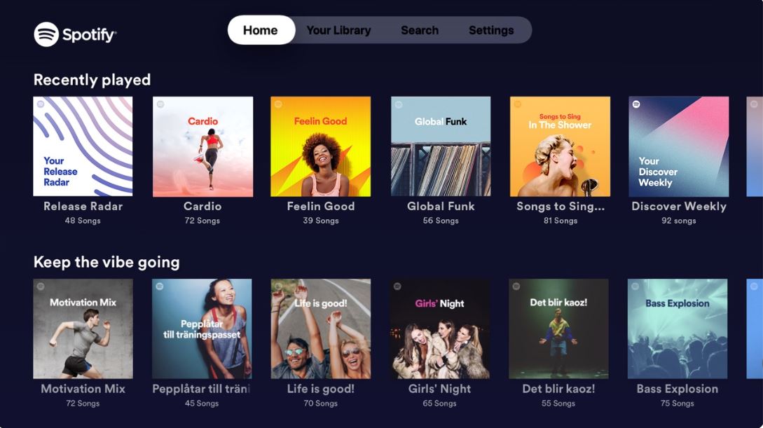 Spotify for tv